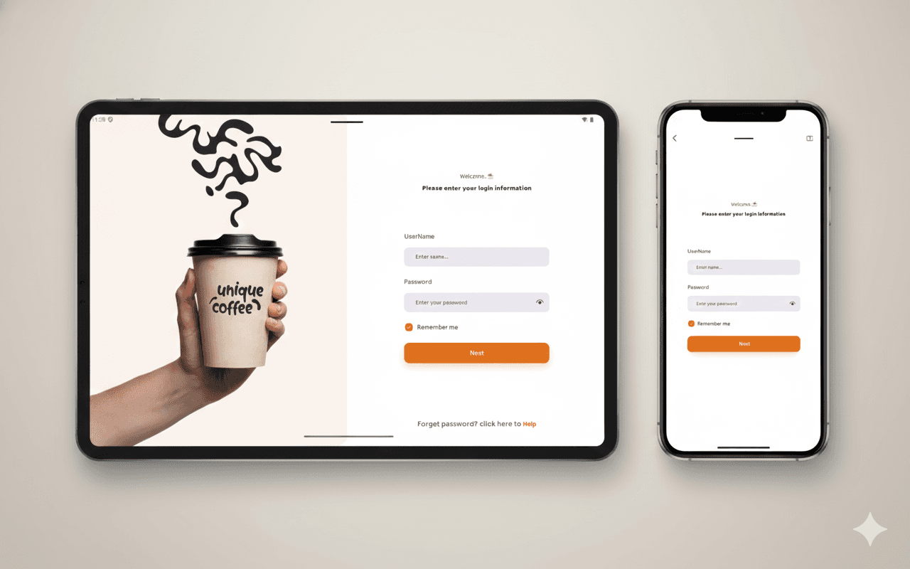 Dark Mug Coffee management application screenshot 1
