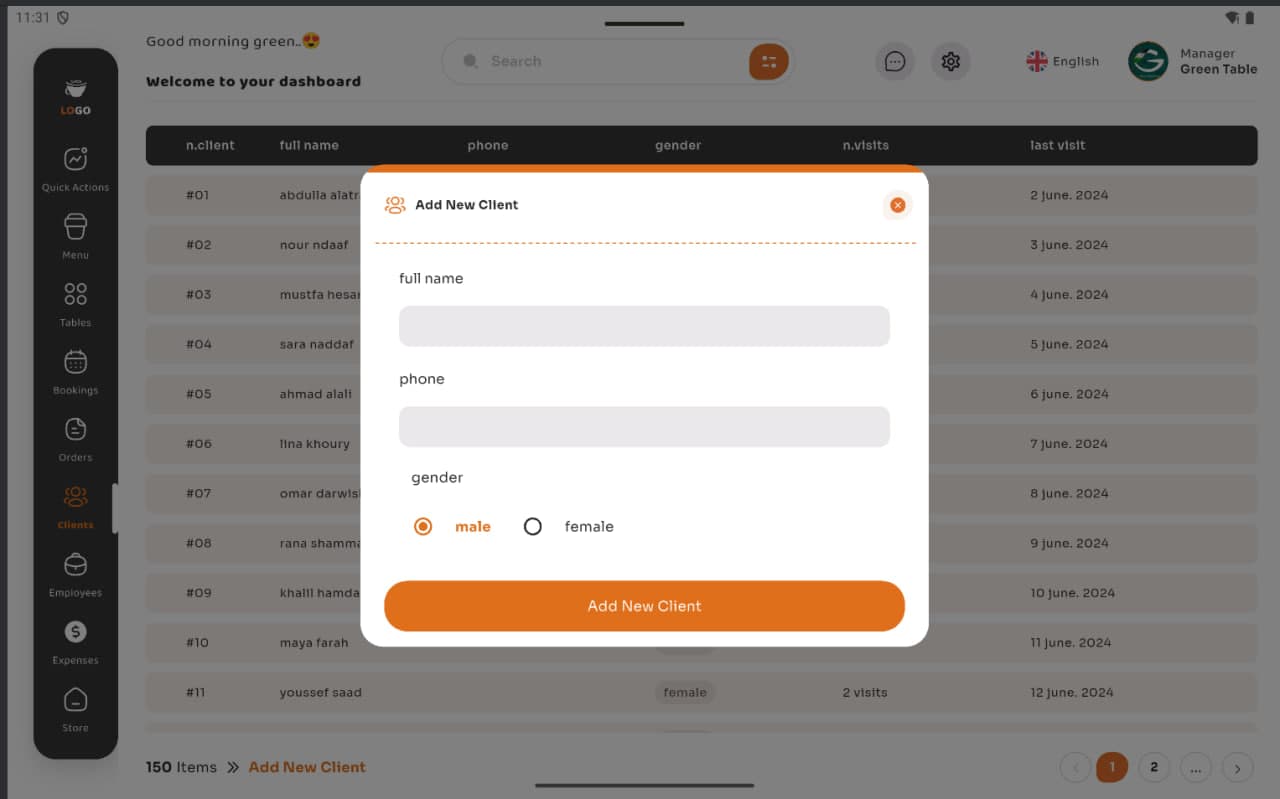 Dark Mug Coffee management application screenshot 10
