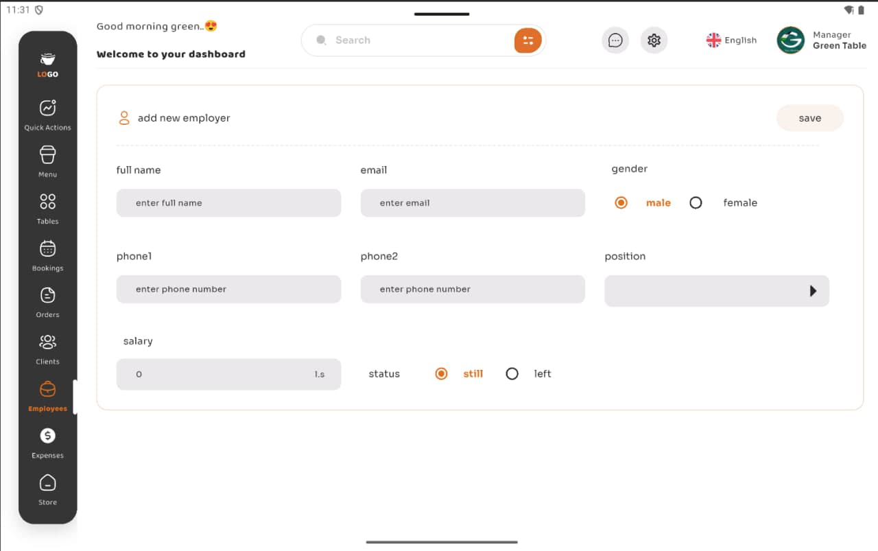 Dark Mug Coffee management application screenshot 11